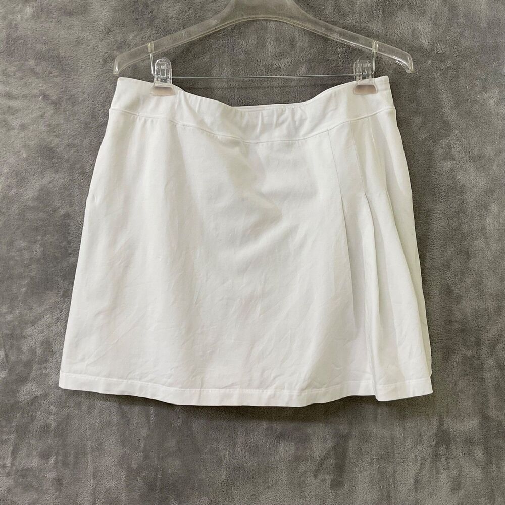 Chico's Tennis Skort Elastic Waist Pleats one side women’s XL Pockets active